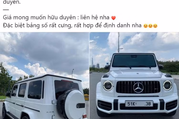 Dù người rao bán đã che đi 3 con số đầu tiên trong dãy 5 số của chiếc SUV hạng sang Mercedes-AMG G63, nhưng điều đó khiến cư dân mạng tin rằng nữ ca sĩ 9X đang muốn thanh lý chiếc G63. Người đăng bán còn cho biết, biển xe rất phù hợp cho ai thích định danh số đẹp, cụ thể, xe Mercedes-AMG G63 của Hiền Hồ mang biển số 51K-139.38.