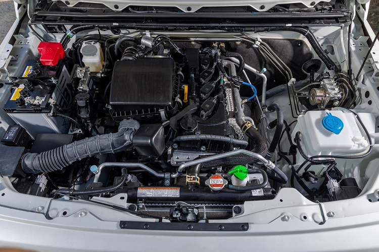 Không chỉ xuất hiện trên đề-can, biểu tượng tê giác còn được đặt ở cửa cốp sau, ngay phía trên tem chữ nổi "Jimny". Ngay cả vỏ lốp dự phòng cũng có biểu tượng này.