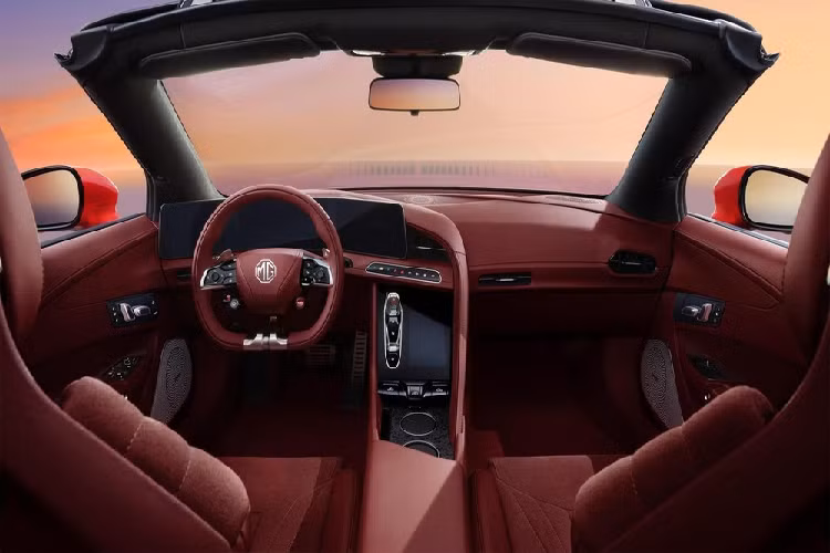 Ngoài ra, ở bảng điều khiển trung tâm, còn có 1 màn hình nhỏ, hãng chưa thông báo dùng để chỉnh gì, kế bên là các nút bấm P, R, N, D, ngay dưới là các nút hạ mui và đóng mui cùng chỉnh cửa sổ.