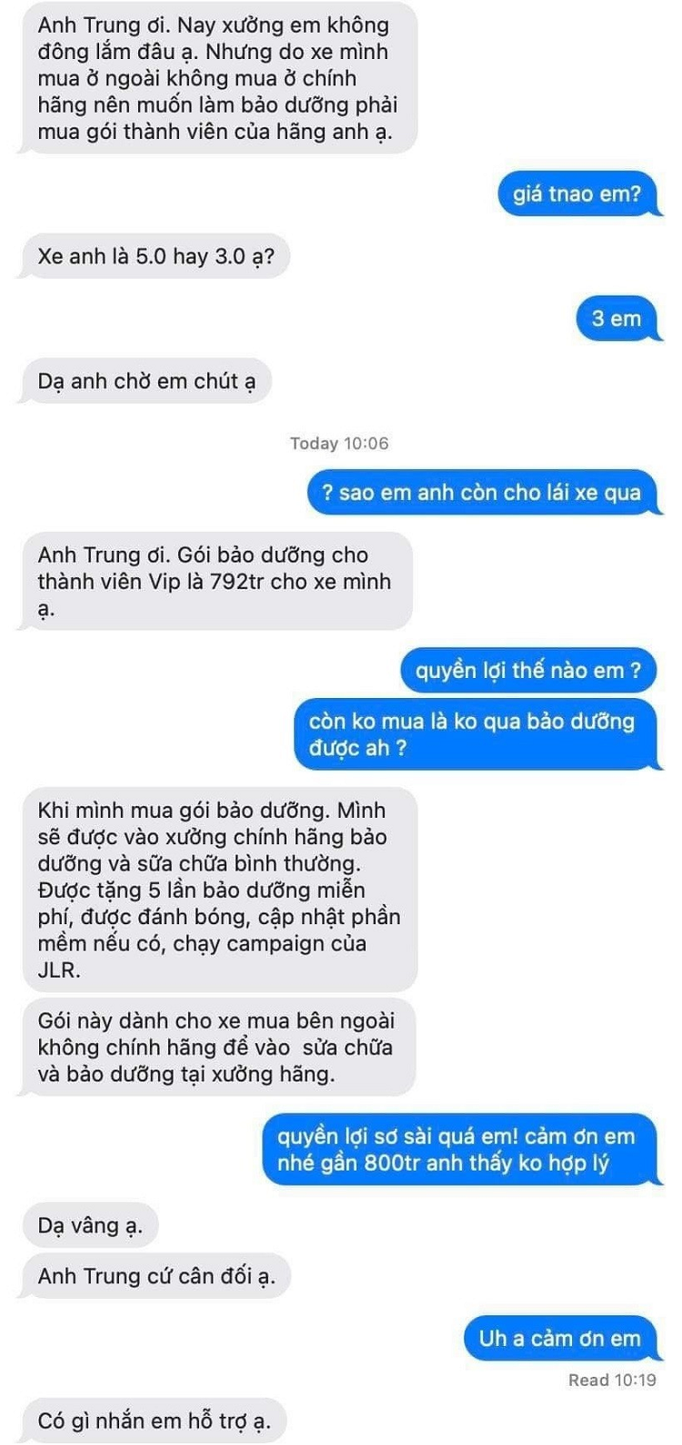 Land Rover Viet Nam bao duong xe gan 800 trieu, dai gia 