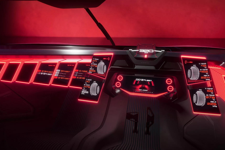 Nội thất được thiết kế để người lái tập trung trong quá trình vận hành hoặc mang đến một không gian thoải mái với nhiều thông tin và tính năng, công nghệ tiên tiến. Chiếc siêu xe điện được cung cấp với 2 chế độ lái riêng biệt bao gồm R – Racing và GT – Grand Tour.