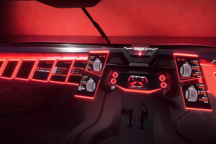 Nội thất được thiết kế để người lái tập trung trong quá trình vận hành hoặc mang đến một không gian thoải mái với nhiều thông tin và tính năng, công nghệ tiên tiến. Chiếc siêu xe điện được cung cấp với 2 chế độ lái riêng biệt bao gồm R – Racing và GT – Grand Tour.