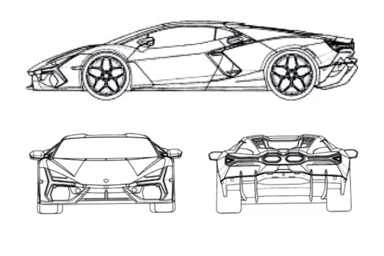Những ngày gần đây, thiết kế xe đã lộ diện khi bản vẽ đăng ký quyền sở hữu trí tuệ bị rò rỉ. Qua bản vẽ cho thấy, dường như thiết kế xe không thực sự tạo ra điểm nhấn khác biệt so với những mẫu xe trước đây của hãng.