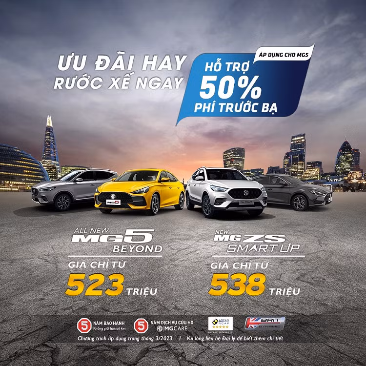 MG5 giam 50% le phi truoc ba, khach Viet tiet kiem den 35 trieu dong