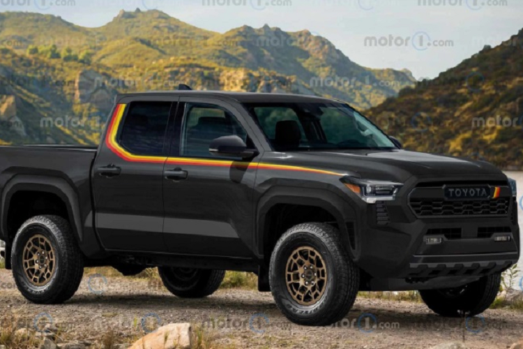 Theo đó, thiết kế của bán tải cỡ lớn Toyota Tacoma 2024 mới được cho là lấy cảm hứng từ ”người anh em” Tundra. Hiện tại, hãng chưa tiết lộ nhiều về Tacoma 2024, chỉ hé lộ một số hình ảnh teaser cho thấy vài đường nét và hình dáng cơ bản của xe.