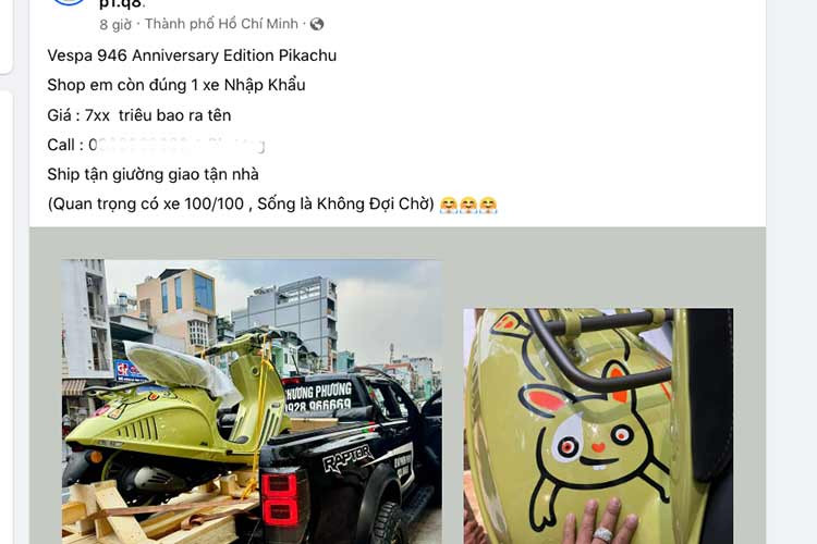 Cụ thể, một đại lý tư nhân tại TP.HCM đã chào bán mẫu xe ga Vespa 946 10 Anniversario phiên bản đặc biệt với giá khoảng hơn 700 triệu đồng. Như vậy, mức giá chiếc xe máy tay ga này đắt ngang một chiếc SUV Mazda CX-CX5 2023 đời mới. 