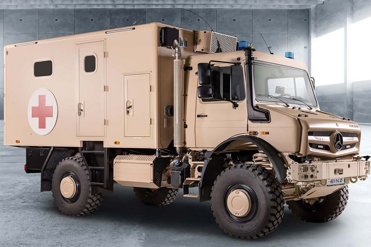 Mercedes-Benz Unimog được sản xuất độc quyền tại nhà máy Wörth am Rhein ở Đức.