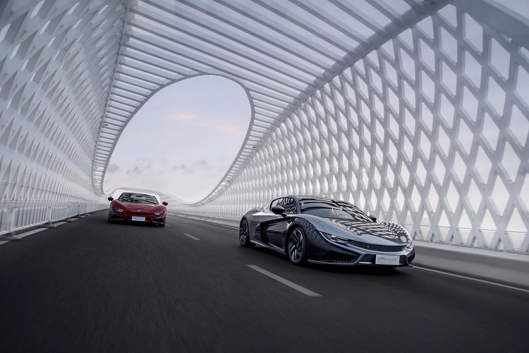  Mullen GT 2025 mới là chiếc xe thể thao thuần điện được phát triển bởi công ty khởi nghiệp đến từ Trung Quốc. Mullen GT có thiết kế thân xe thấp, ngoại thất là tông màu xám đậm kết hợp dải màu sơn đen kéo dài từ đầu đến hết phần cửa với tạo hình mềm mại.