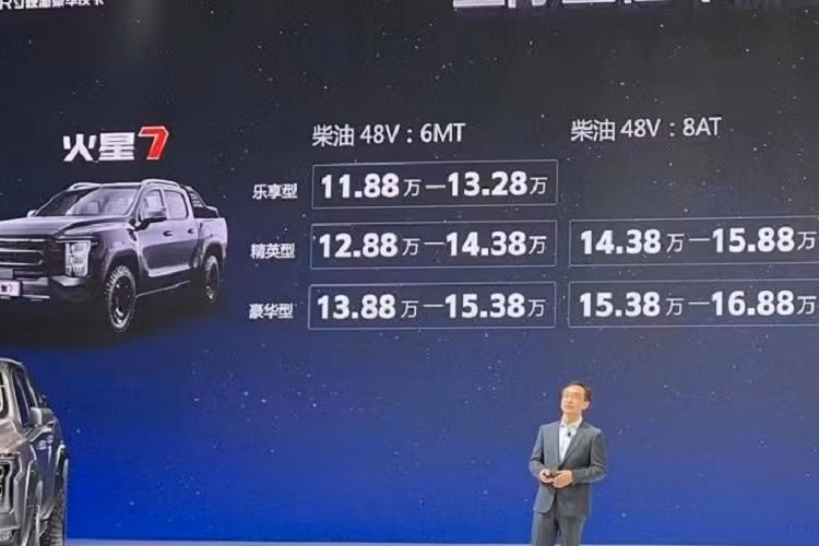 Bỏ ra số tiền từ 404 triệu đồng, khách hàng sẽ sở hữu 1 chiếc xe bán tải Foton Mars 7 dựa trên nền tảng P4 mới của hãng Foton Motor, hướng đến khách hàng cao cấp và thích off-road. Đối thủ chính của Foton Mars 7 chính là Ford Ranger. Thiết kế của lưới tản nhiệt trước và cụm đèn pha xe vẫn như mẫu xe bán tải Foton General G9 ra mắt cách đây 3 năm nhưng rất dễ nhận biết khi có lưới tản nhiệt hình khối vuông vức, bên trong bổ sung thêm 2 dải trang trí mạ crôm nằm ngang.