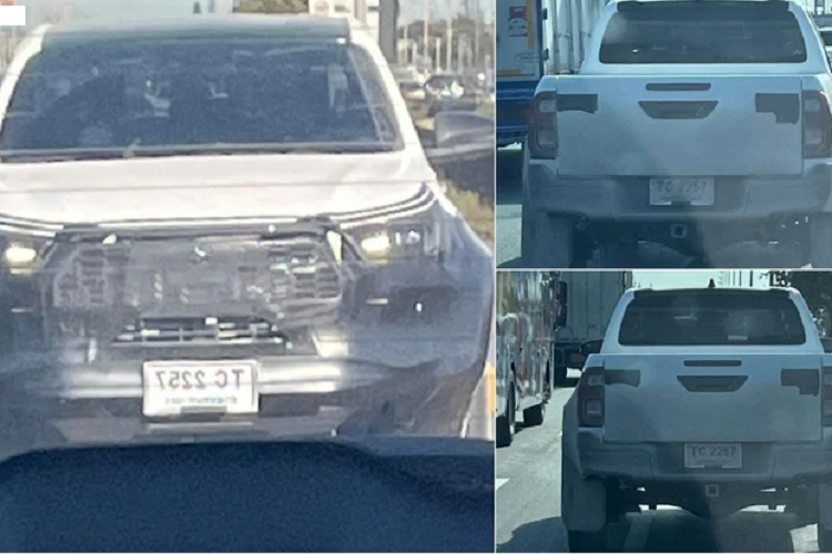 Toyota Thái Lan che phủ phần lớn chi tiết ngoại thất Toyota Hilux REVO 2023 mới trên đường phố. Qua những hình ảnh có thể thấy kiểu dáng khá giống với Toyota Hilux Rogue, nhưng biển số bắt đầu với ký tự “TC” (Test Car), vốn dành riêng cho những dòng xe đang thử nghiệm tại Thái Lan.