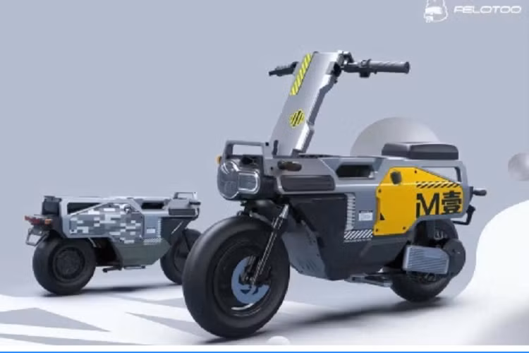 Mẫu xe máy điện Felotoo M One này được phát triển dựa trên chiếc Motocompo - một mẫu xe cổ điển cũ của thương hiệu Honda Nhật Bản.