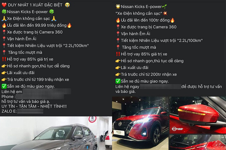 Phần lớn các đại lý đều công bố khuyến mại giảm giá 100 triệu đồng cho Nissan Kicks e-Power trong tháng 10/2023. Hiện mẫu SUV cỡ B này có 2 phiên bản là E và V cùng giá bán lần lượt 789 triệu và 858 triệu đồng.