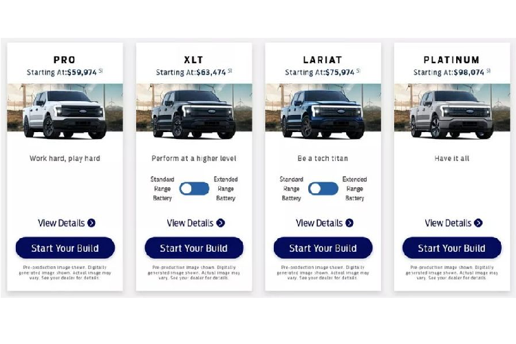 Tương tự, bản Platinum cao hơn 1.200 USD (27 triệu đồng) so với cuối năm ngoái. Hãng ôtô nước Mỹ lý giải nguyên nhân của đợt tăng giá xe Ford F-150 Lightning đến từ chi phí nguyên vật liệu tăng cao, trong khi tình hình chuỗi cung ứng vẫn chưa được cải thiện.