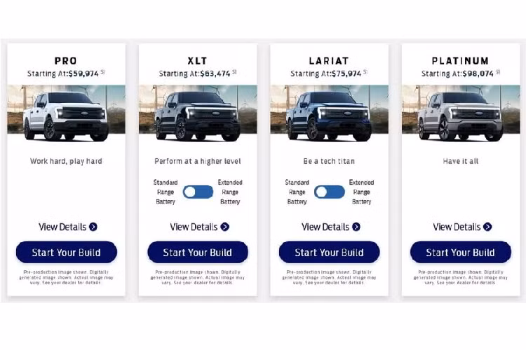 Tương tự, bản Platinum cao hơn 1.200 USD (27 triệu đồng) so với cuối năm ngoái. Hãng ôtô nước Mỹ lý giải nguyên nhân của đợt tăng giá xe Ford F-150 Lightning đến từ chi phí nguyên vật liệu tăng cao, trong khi tình hình chuỗi cung ứng vẫn chưa được cải thiện.