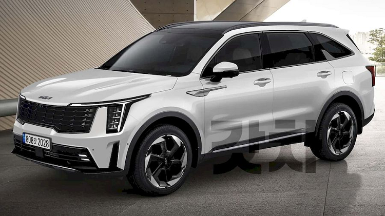 Xem truoc thiet ke Kia Sorento 2024 ra mat cuoi nam nay