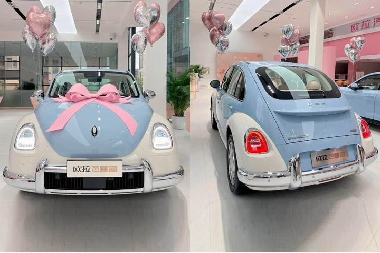 ORA là thương hiệu xe Trung Quốc thuộc hãng mẹ Great Wall Motor (Trường Thành), họ cho ra mắt khá nhiều phiên bản có tên gọi Cat, 1 trong số đó là mẫu xe Ballet Cat đã gây ấn tượng với người xem khi có ngoại hình giống với Volkswagen Beetle và nếu để ý kỹ, đèn hậu của chiếc xe điện này có thiết kế na ná các mẫu xe của thương hiệu Rolls-Royce.