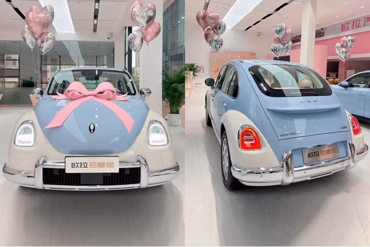 ORA là thương hiệu xe Trung Quốc thuộc hãng mẹ Great Wall Motor (Trường Thành), họ cho ra mắt khá nhiều phiên bản có tên gọi Cat, 1 trong số đó là mẫu xe Ballet Cat đã gây ấn tượng với người xem khi có ngoại hình giống với Volkswagen Beetle và nếu để ý kỹ, đèn hậu của chiếc xe điện này có thiết kế na ná các mẫu xe của thương hiệu Rolls-Royce.