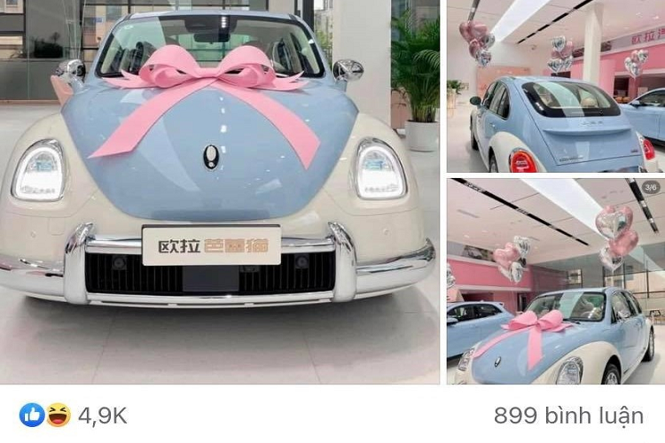 Tuy nhiên, nhìn vào hình ảnh mà tài khoản tên N.V.C đã đăng tải về chiếc xe điện thiết kế bắt mắt "nhái" theo Volkswagen Beetle không quá khó để nhận ra đây chính là ORA Ballet Cat của Trung Quốc, chiếc xe điện đã được vén màn vào năm ngoái.