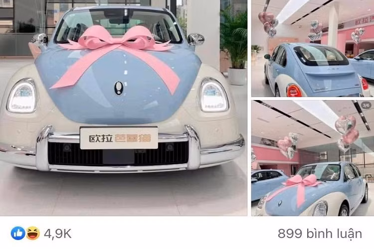 Tuy nhiên, nhìn vào hình ảnh mà tài khoản tên N.V.C đã đăng tải về chiếc xe điện thiết kế bắt mắt "nhái" theo Volkswagen Beetle không quá khó để nhận ra đây chính là ORA Ballet Cat của Trung Quốc, chiếc xe điện đã được vén màn vào năm ngoái.