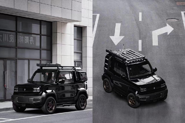 Ở phía sau xe, người đặt mua Baojun Yep bản độ này sẽ được cung cấp một cặp sách bên hông để đựng đồ, với kích thước 70*61*27 cm giúp mở rộng thêm không gian chứa đồ, phía sau còn sử dụng cánh gió sau ABS để thể hiện tốt hơn khả năng off-road cho xe.