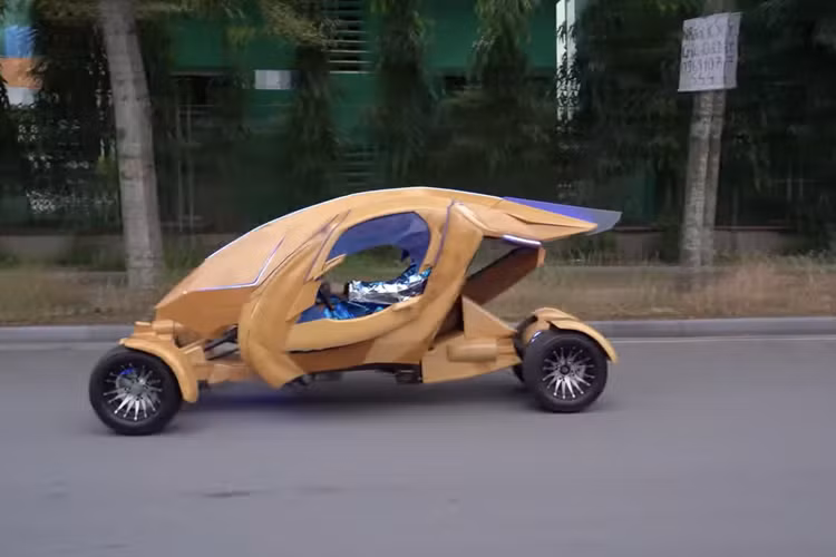 Cửa siêu xe ngoài hành tình bằng gỗ mở kiểu cánh chim tương tự nhiều mẫu siêu xe, ví dụ như Pagani Huayra. Chi tiết này hoạt động hoàn toàn bằng điện, điều khiển qua hệ thống nút bấm.