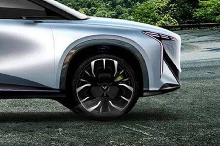 Thiết kế đằng sau của Hồng Kỳ E202 khá giống với đầu xe. Tại đây, xe cũng có logo 2 lá cờ, nằm phía trên dòng chữ "Hongqi" phát sáng. Thêm vào đó là cụm đèn hậu nằm dọc với thiết kế gợi liên tưởng đến đèn pha. Ngoài ra, xe còn có 2 dải đèn kéo dài từ đèn hậu vào bên trong cửa cốp, tới gần logo hãng.