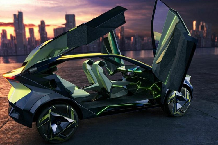 Cản trước hầm hố được sơn màu đen bóng, tương phản với màu vàng chanh bao phủ toàn bộ khu vực ngoại thất. Nissan cho biết đây là một màu sơn đặc biệt, có khả năng “thay đổi màu sắc tùy thuộc vào góc ánh sáng chiếu vào”.