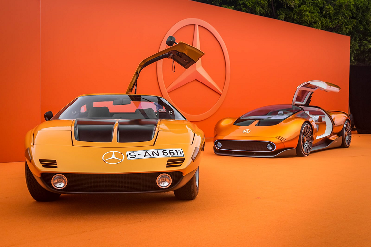 Chiếc xe cho thấy sự pha trộn hài hòa giữa các yếu tố của quá khứ và tương lai. "Mục tiêu của chúng tôi tại Mercedes-Benz không phải là tạo kiểu dáng - mục tiêu của chúng tôi là tạo ra các biểu tượng," Gorden Wagener, Giám đốc thiết kế của Tập đoàn Mercedes-Benz giải thích. 