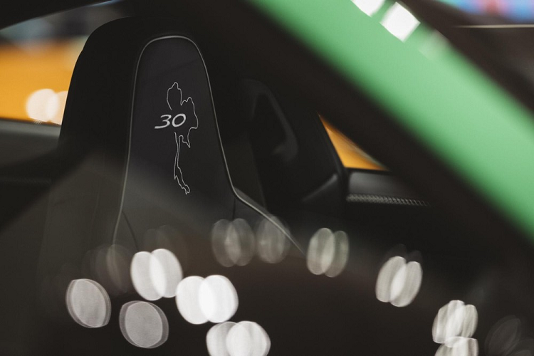 Ngoài bộ áo được xem là biểu tượng cho phiên bản xe 30 Years Porsche Thailand Edition, còn có logo riêng 30 Years Porsche Thailand Edition được chế tác thủ công, xuất hiện trên các cột B, bậc cửa để tăng thêm sự sang trọng cho xe. Một đặc điểm khác là màu sắc của lá cờ 3 màu của Thái Lan, đỏ, trắng và xanh lam, được sơn trên nắp động cơ xe.