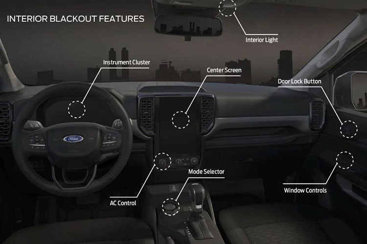 Người lái sẽ kích hoạt chế độ lái độc lập bằng mô tơ điện bằng cách về số N và kích hoạt chế độ Silent Mode, khi đó chiếc bán tải chỉ chạy động cơ để không phát ra tiếng ồn.