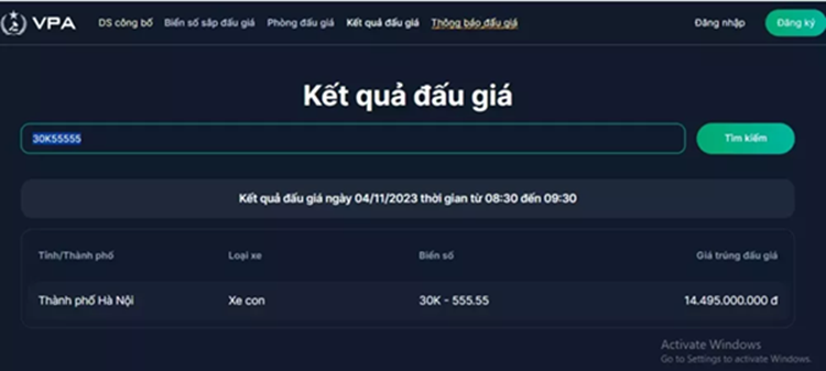 Sieu bien 30K-555.55 trung dau gia gan 14,5 ty, dat hon Lamborghini Urus