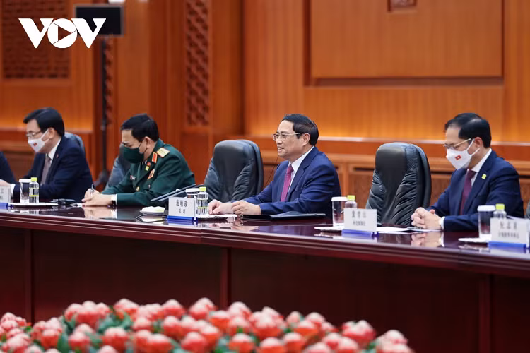 Thu tuong Pham Minh Chinh hoi kien Uy vien truong Nhan dai toan quoc Trung Quoc-Hinh-2