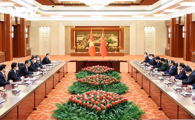 Thu tuong Pham Minh Chinh hoi kien Uy vien truong Nhan dai toan quoc Trung Quoc-Hinh-3