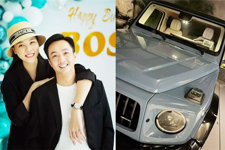 Được biết, Mercedes-AMG G63 cùng Đàm Thu Trang mới tái xuất sau 1 tháng ở cữ, dễ nhận thấy bộ áo mới của xe là màu xám được kết hợp với nửa thân dưới của xe hay phần nóc xe được sơn đen, rất cá tính và tạo tính tương phản rất tốt, ngoài ra còn có việc chiếc SUV hạng sang của Đàm Thu Trang sở hữu mâm màu sáng.