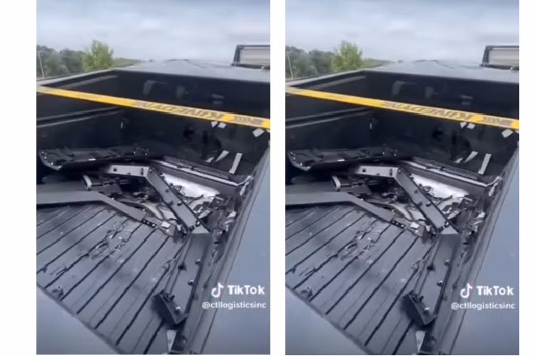 Ngoài ra, chiếc xe Tesla Cybertruck bị lật trong thủ nghiệm mới này cũng được trang bị cửa sổ trời mang lại cảm giác rộng rãi, thoải mái hơn cho hành khách phía trong xe.