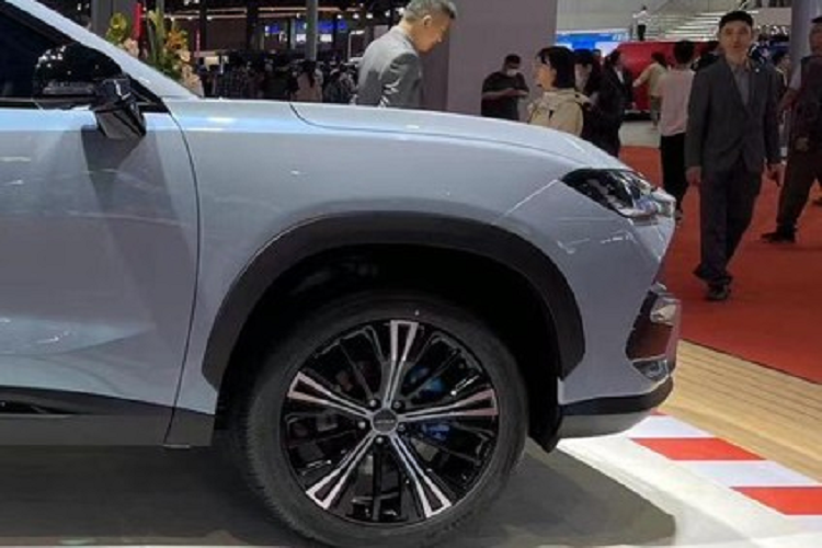 Nhìn từ bên thân xe, chiếc xe này sử dụng tay nắm cửa ẩn, 1 trang bị quá quen thuộc với các mẫu xe Trung Quốc ngày nay, nó làm giảm khả năng cản gió của xe, đồng thời tăng thêm tính thẩm mỹ, sau cùng là vòm bánh xe màu đen, tạo tính tương phản cho màu áo xám xi măng thời trang.