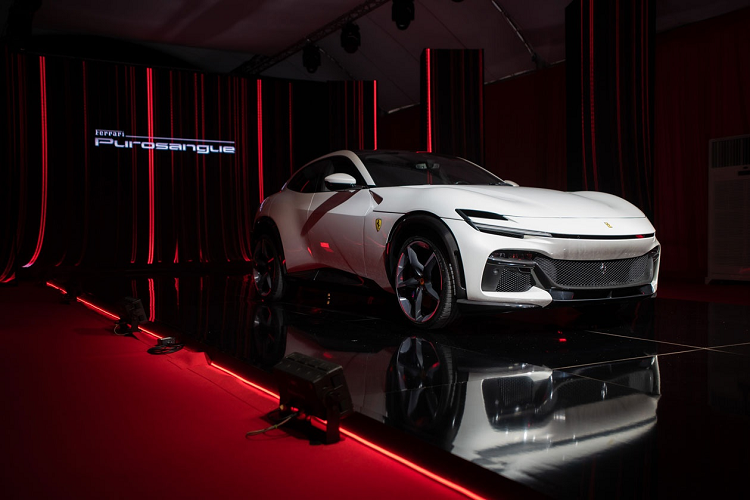 Kích thước tổng thể của Purosangue có chiều dài 4.973 mm, chiều rộng 2.028 mm và chiều cao 1.589 mm, trục cơ sở 3.018 mm. Khối lượng xe 2.033 kg với tỷ lệ phân bổ trước:sau là 49:51. Khoảng sáng gầm chỉ ở mức 183 mm.