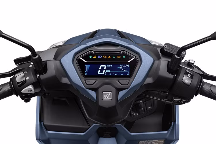 Thêm một điểm nhấn trong thiết kế thể thao hầm hố đặc trưng, màu sắc của Vario 125 sử dụng tông lạnh chủ đạo với hai màu Đen và Xanh đen.