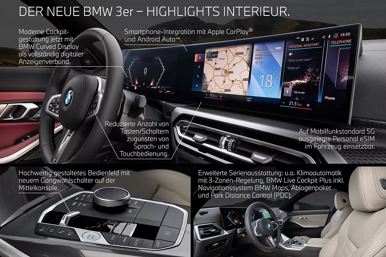 Động cơ của BMW 3 Series 2023 vẫn là phiên bản động cơ B48 dung tích 2.0L, tăng áp 4 xi lanh, đi kèm với hộp số tự động 8 cấp Steptronic và hệ dẫn động cầu sau. Công suất được tinh chỉnh theo từng phiên bản.