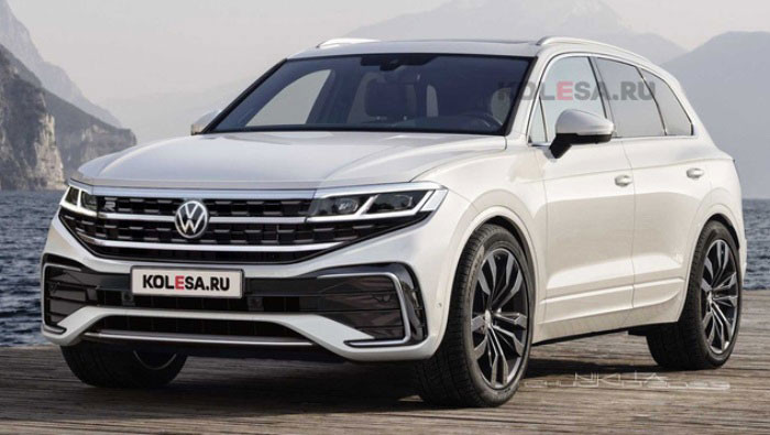 Volkswagen Touareg 2024 dan lo dien, dong co la thay doi lon