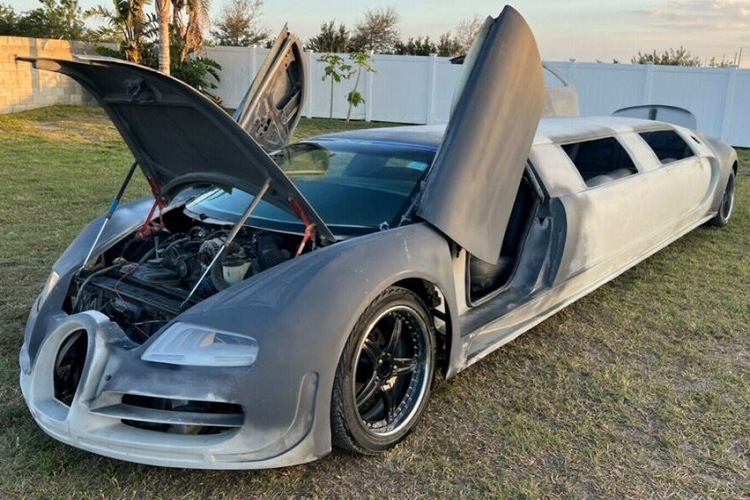 Quá trình thực hiện được bắt đầu với việc lột bỏ hoàn toàn thiết kế nguyên bản của xe Lincoln Town Car đời 2001 để chuyển đổi thành siêu xe Bugatti Veyron Limousine. Thân xe bằng sợi thủy tinh mới dựa trên khung ống thép và tái tạo các đường nét cho giống Veyron, đặc biệt là ở phần đầu và đuôi xe.