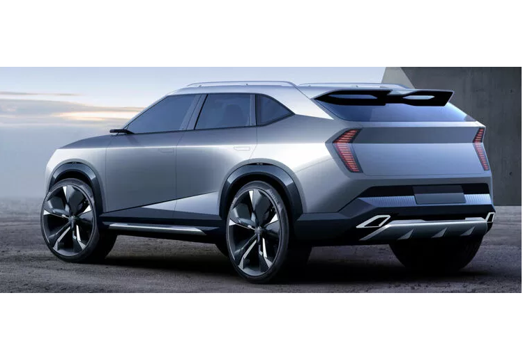 Hình dạng tổng thể của LF-Overland bắt mắt, ấn tượng ngay lập tức. Bắt đầu từ phần đầu xe, chắc chắn bạn sẽ nhận ra lưới tản nhiệt Lexus quen thuộc và một cặp đèn LED chạy ban ngày. Nằm ngay bên dưới đèn DRLs này là cụm đèn pha.