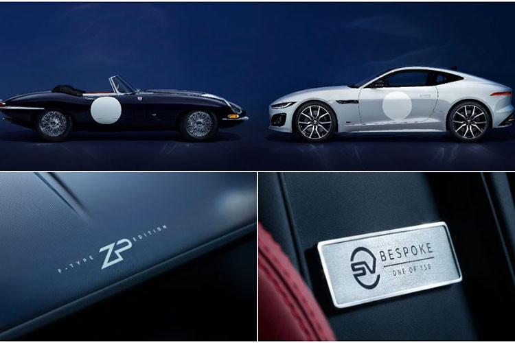 Phối màu thứ hai có ngoại thất màu xám Crystal Grey Gloss với nội thất bọc da màu xanh Navy và đen Ebony. Ngoài bộ phối màu đặc biệt, F-Type ZP còn được tạo điểm nhấn bằng hình tròn màu trắng mang phong cách xe đua ở hai bên cửa và viền lưới tải nhiệt có màu sắc tương tự.