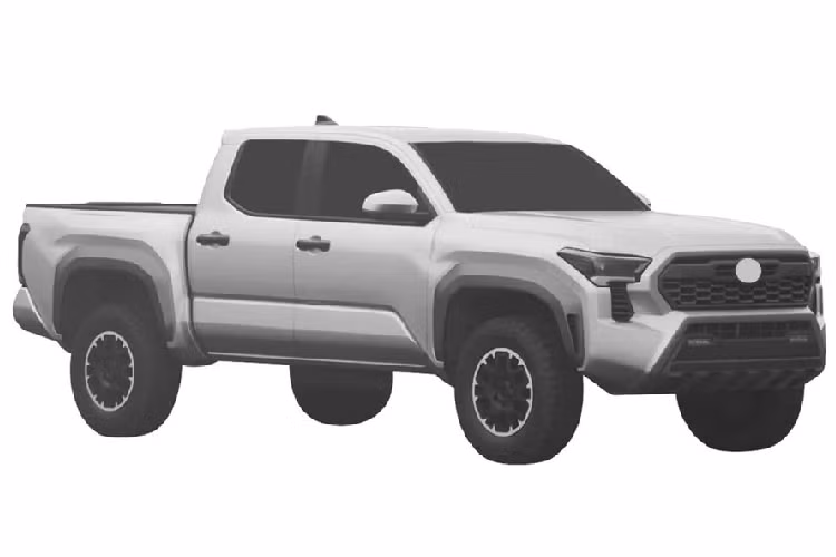 Những hình ảnh rò rỉ của Toyota Tacoma 2024 mới đã chứng tỏ điều đó. Đây là những hình ảnh rò rỉ từ tài liệu đăng ký bảo hộ kiểu dáng công nghiệp của Toyota Tacoma. Qua đó, có thể thấy mẫu xe bán tải này sở hữu phong cách thiết kế ngoại thất khá giống với người anh em Toyota Tundra thế hệ mới, đã ra mắt vào năm 2021. 