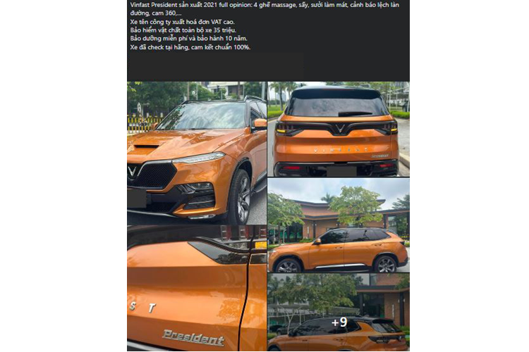 Nội thất của VinFast President được bọc da Nappa cao cấp, ốp gỗ Veneer. Điểm nổi bật tại khu vực cabin của xe là màn hình giải trí 12,3 inch đặt ngang, kết nối với dàn âm thanh 13 loa kèm amply.