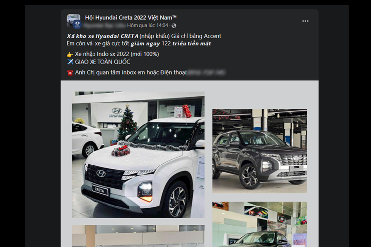 Đại lý cho biết đây là những chiếc Hyundai Creta nhập khẩu từ Indonesia, bởi mẫu xe này mới được chuyển sang lắp ráp trong nước vào tháng 04/2023. Xe mang số Vin 2022 còn tồn lại không nhiều và giới hạn về màu sắc.