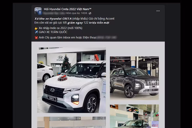 Đại lý cho biết đây là những chiếc Hyundai Creta nhập khẩu từ Indonesia, bởi mẫu xe này mới được chuyển sang lắp ráp trong nước vào tháng 04/2023. Xe mang số Vin 2022 còn tồn lại không nhiều và giới hạn về màu sắc.