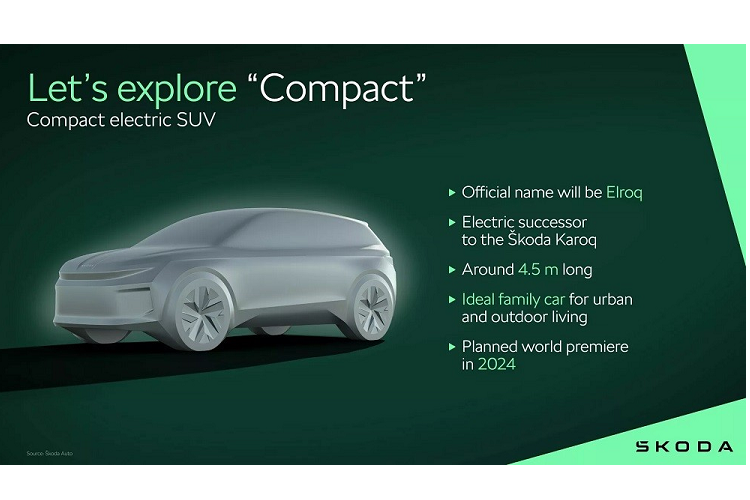 Mới đây, thương hiệu xe thuộc tập đoàn Volkswagen đã hé lộ hình ảnh phác họa và một số thông tin ban đầu của 6 mẫu ôtô điện mới này. Trong đó, đáng chú ý là mẫu ôtô điện có tên Skoda Elroq EV 2024 mới. Dự kiến ra mắt thị trường thế giới vào năm 2024, Elroq là mẫu xe kế nhiệm của Skoda Karoq sắp bán ở thị trường Việt Nam vào giữa năm nay.