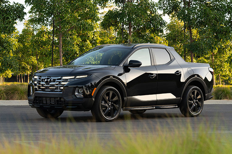 Nhằm tạo sự hầm hố hơn cho Santa Cruz XRT, hãng Hyundai còn bổ sung lưới tản nhiệt và tay nắm cửa trên thùng hàng đều mạ crôm màu tối. Trong khi đó, tem chữ nổi "Santa Cruz" trên cửa thùng hàng lại được sơn màu đen nhám.