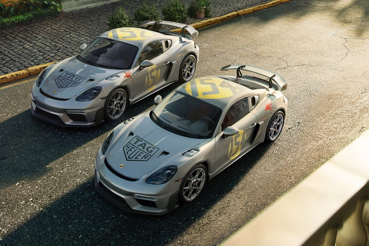 Dự án ‘TAG Heuer x Porsche – Legends of Panamericana’ Sonderwunsch trên chiếc Porsche Cayman GT4 RS Sonderwusch đặc biệt, được lấy cảm hứng từ chiếc 550 Coupé mang tính biểu tượng đã tranh tài ở Carrera Panamericana vào năm 1953.